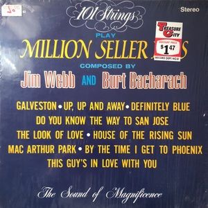 101 Strings Play Million Seller Hits By Webb And Bacharach Vinyl Lp '72